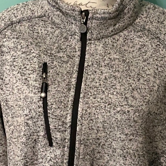 Marbled black & grey “Lake Girl” sweatshirt jacket. - Picture 2 of 7